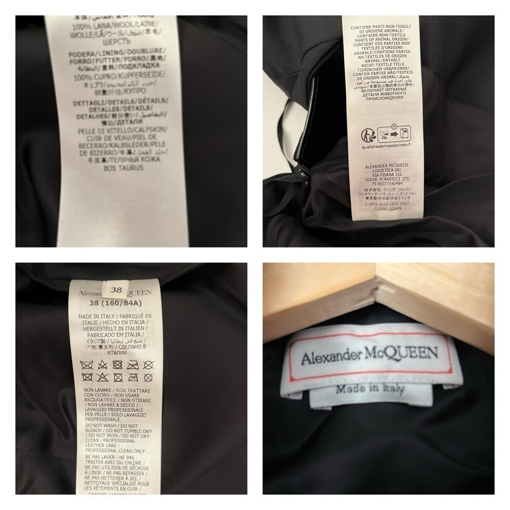 Alexander McQueen Black Blazer Leather Harness Cutout 2 Formal NWOT 🟡 - Picture 14 of 14